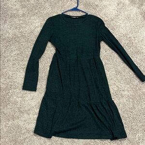 Dark Green Long Sleeve Dress
